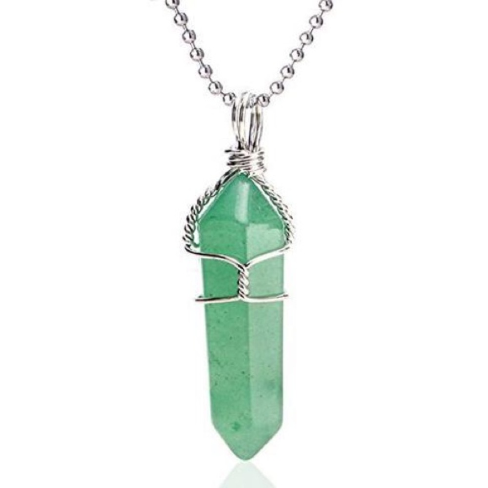 Green Aventurine wire wrap pendant